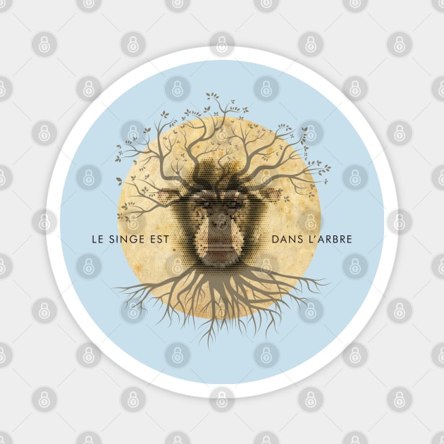 LE SINGE EST DANS L'ARBRE (THE MONKEY IS IN THE TREE) 'O' LEVEL FRENCH LESSONS FROM THE 1980s Magnet by CliffordHayes